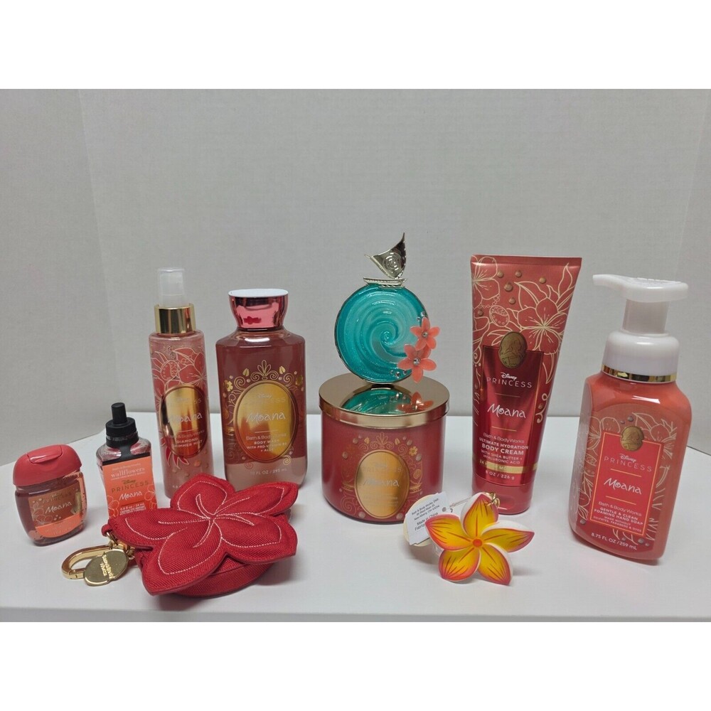 Bath & Body Works Disney Princess Moana Lot Wallflower Pocketbac Coin Purse